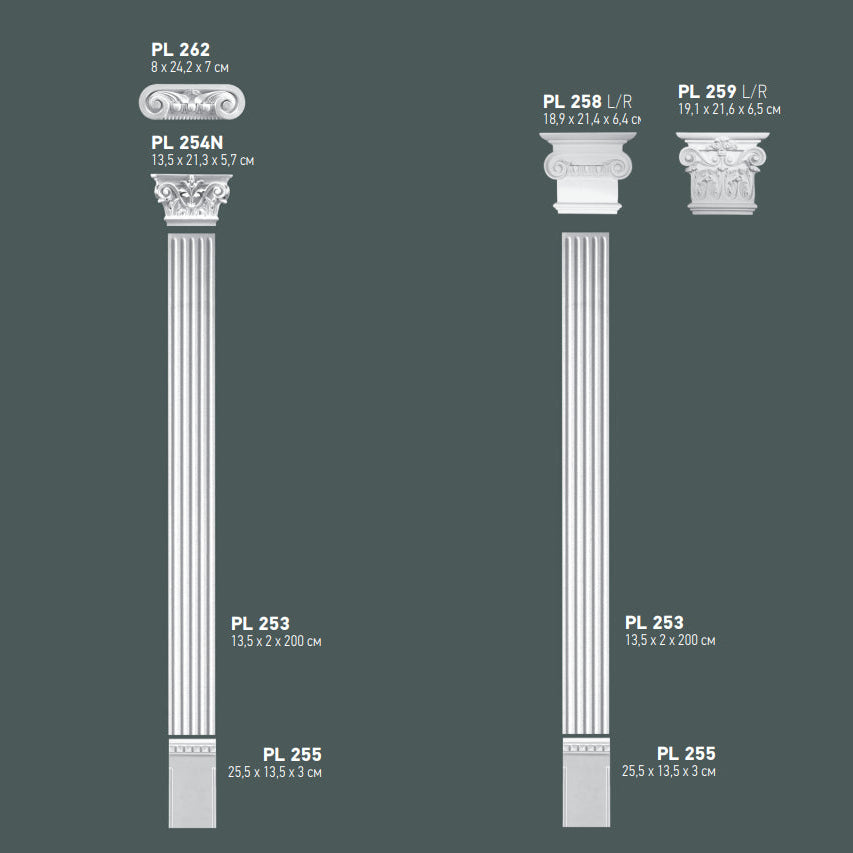 Kapitäl skaft PL258R